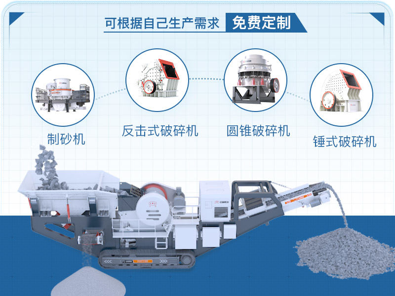 移動(dòng)式破碎機(jī)搭配多樣，可按需定制